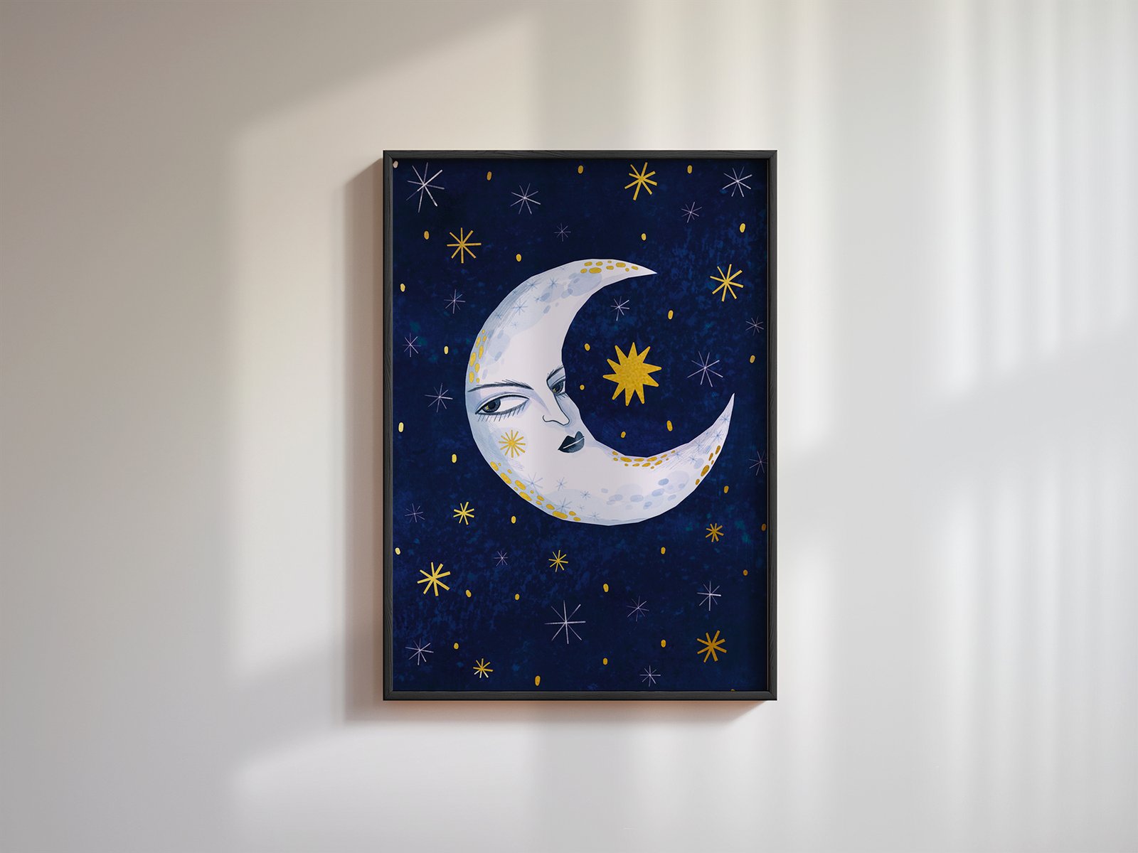 Mockup poster frame close up, 3d render