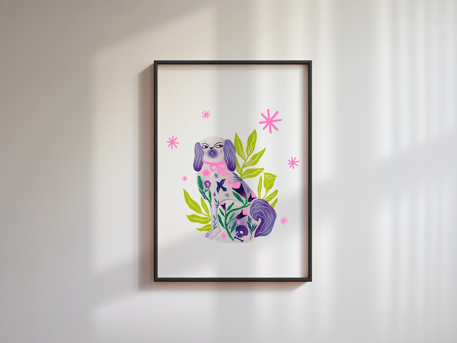 Mockup poster frame close up, 3d render